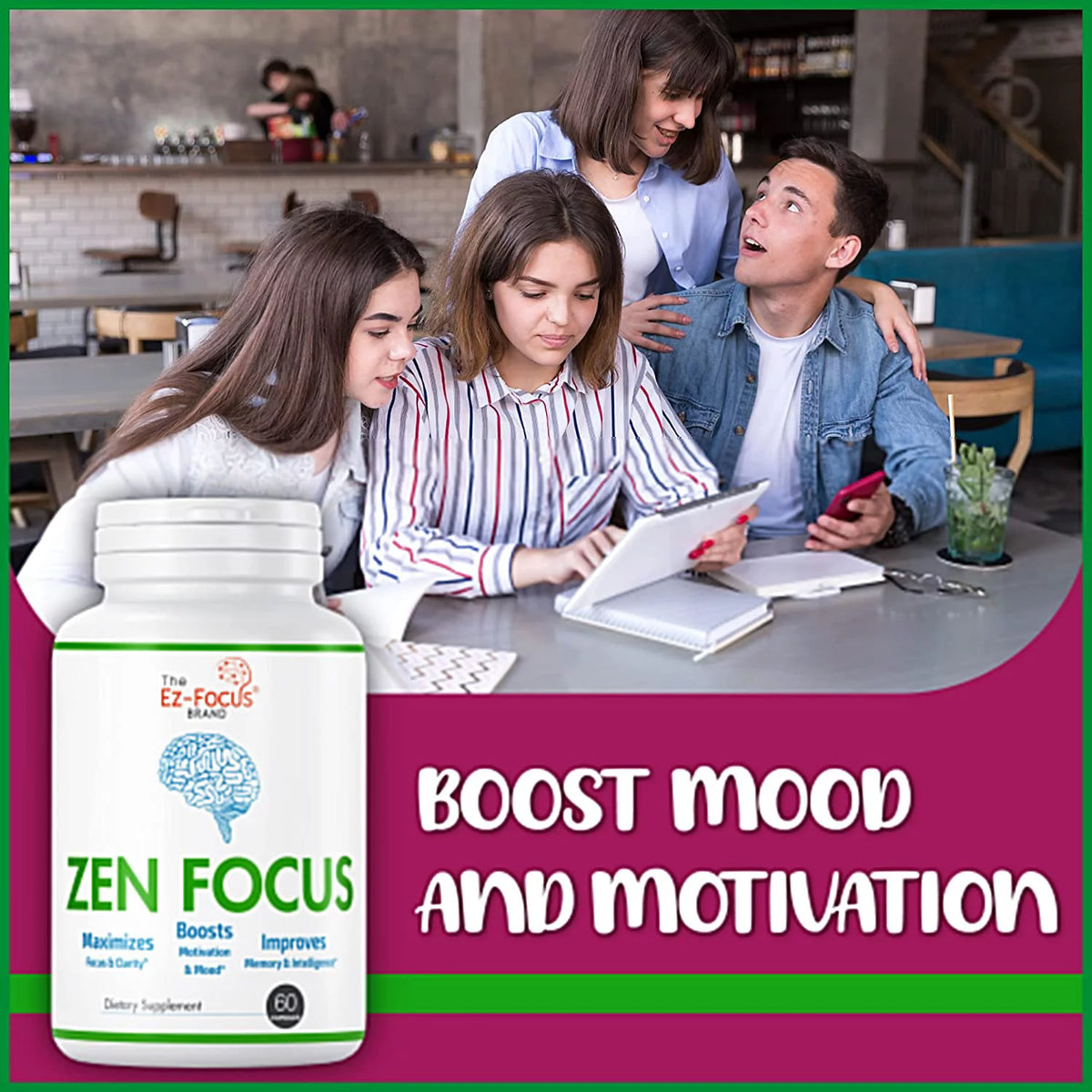 Brain Focus Supplement 60 Pills U407