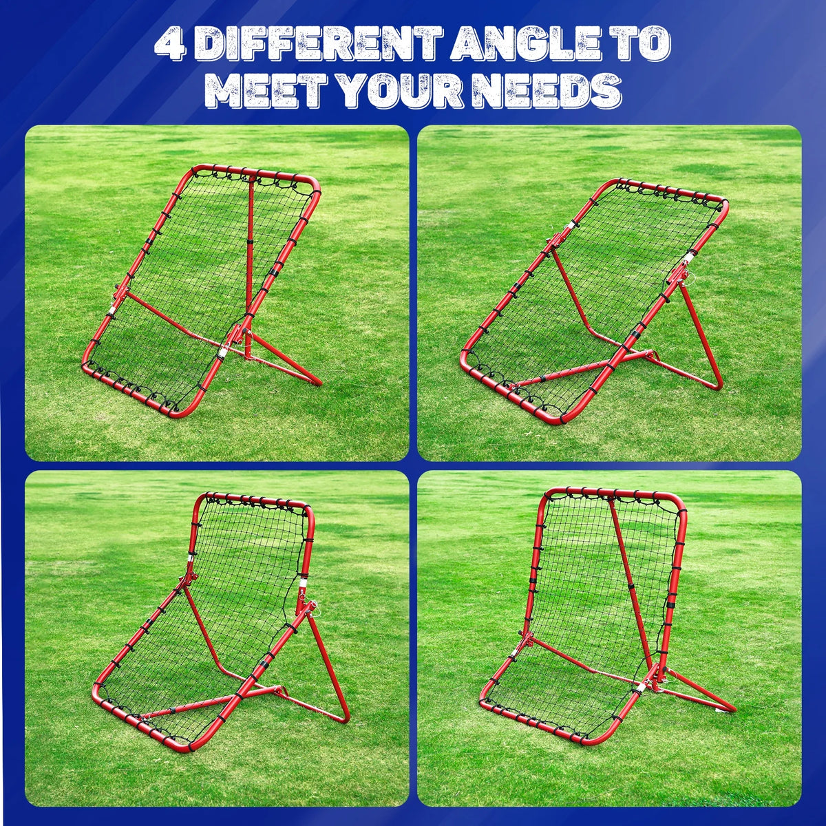 Baseball Rebounder Net with Adjustable Angles U95573