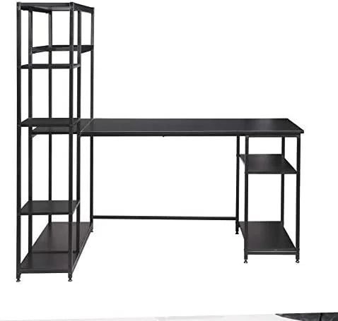 L-Shaped Computer Desk with Hutch Bookshelf U707