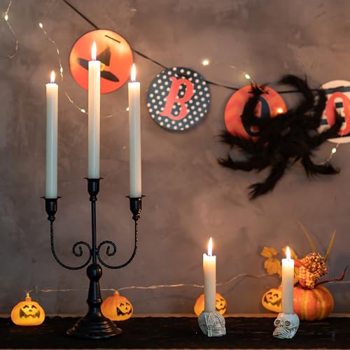 Black 3 Arm Candelabra Set of 6 Y2949