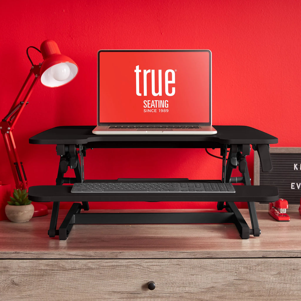 Black Height Adjustable Standing Desk Converter A647