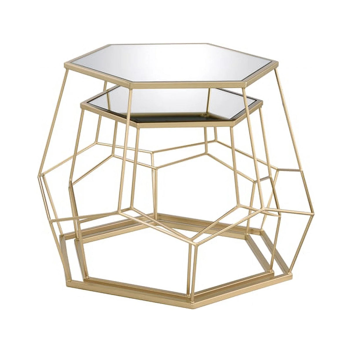 2-Piece Metal Nesting Accent Table Set L98588