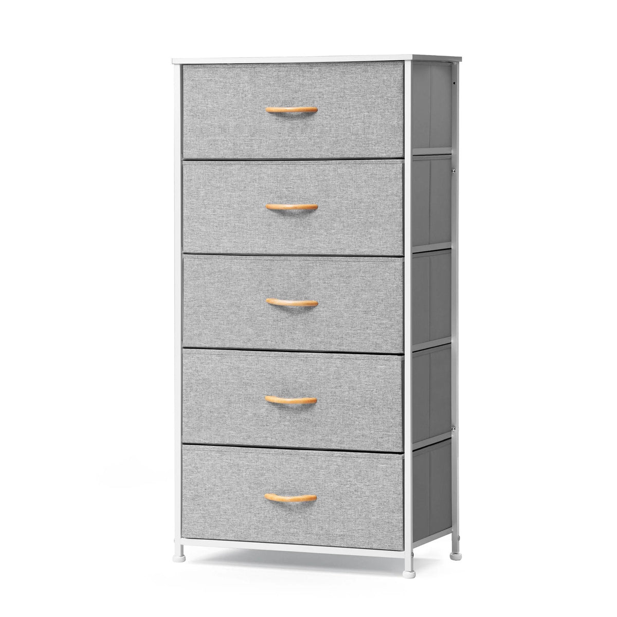 Light Gray 5 Drawers Vertical Dresser T506128