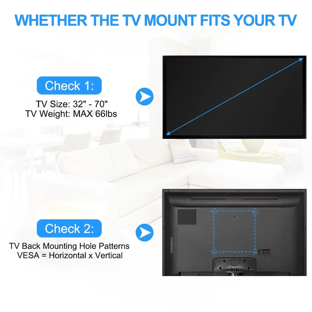 Full Motion TV Wall Mount Bracket 32 to 70 inch M52217