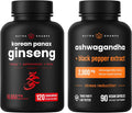 Korean Ginseng Capsules and Ashwagandha Capsules 2 Pack X325