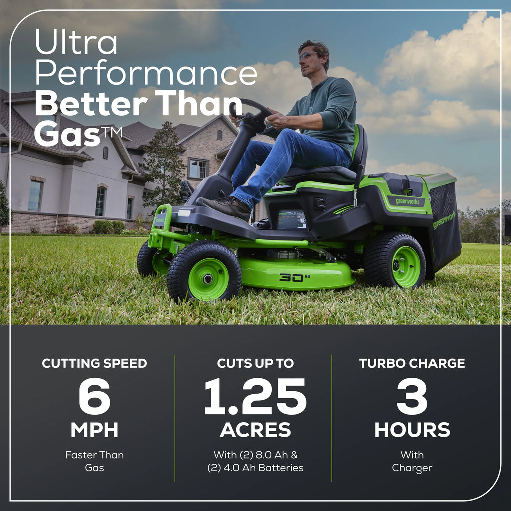 60V 30” Riding Lawn Tractor with Batteries & Charger H699