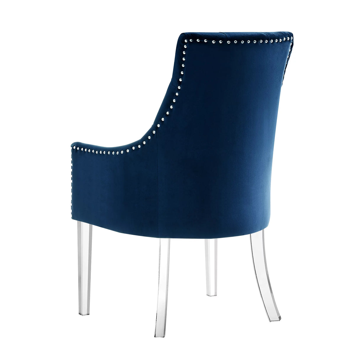 Navy Velvet Dining Chairs Set of 2 A237