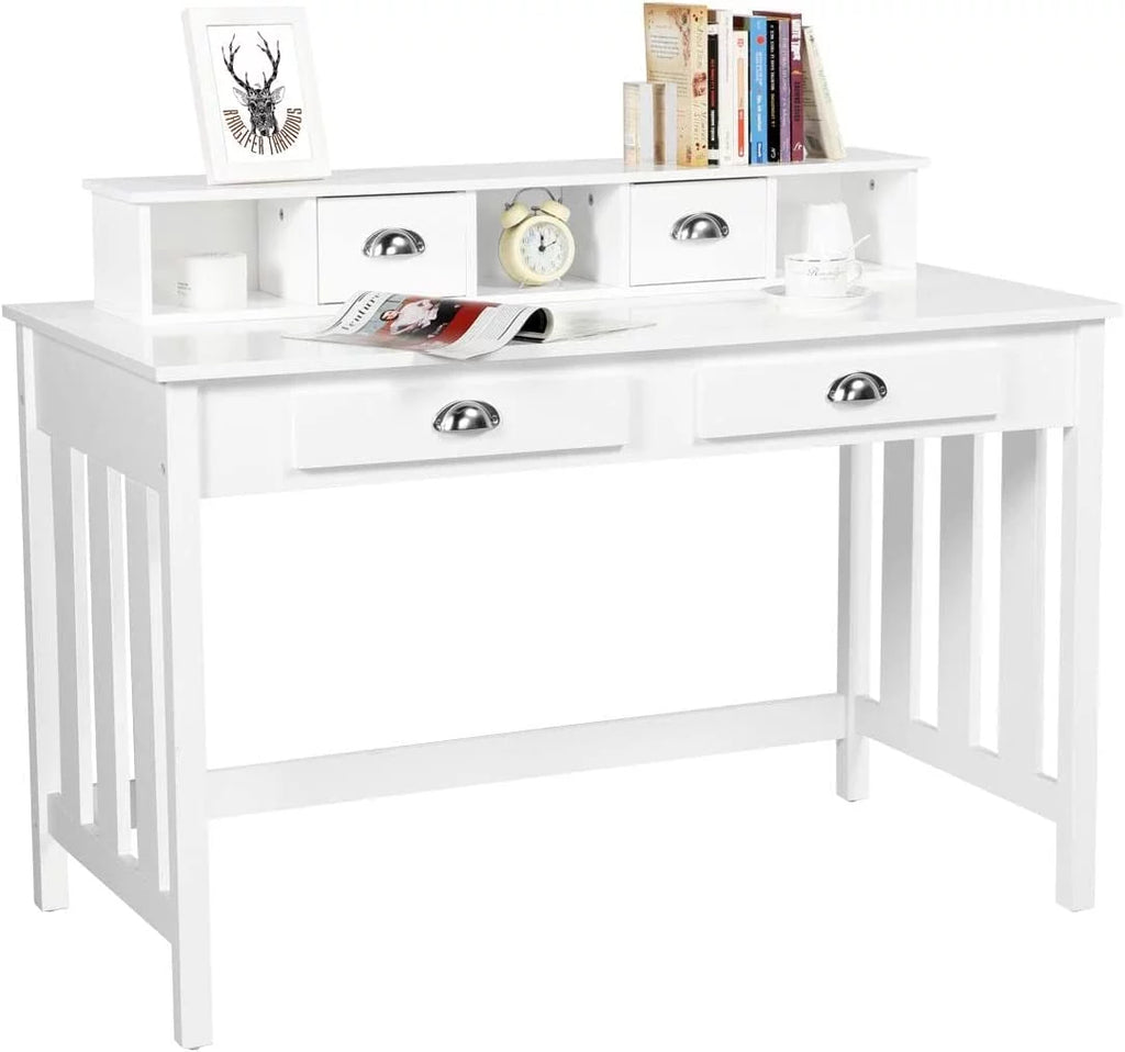 Writing Desk with Drawer Storage and Removable Hutch Q2418