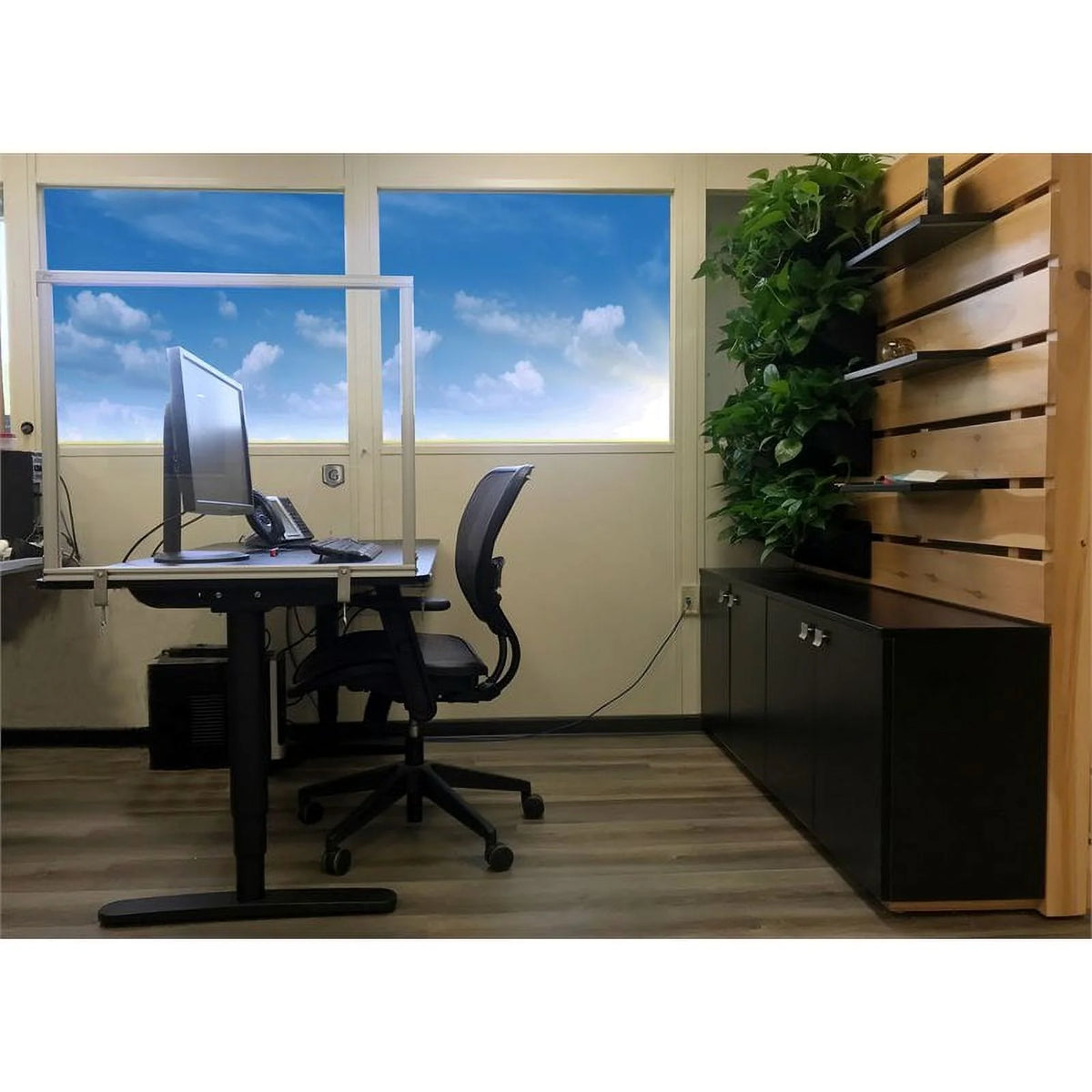 Clear 24" x 59" Desktop Divider Z594