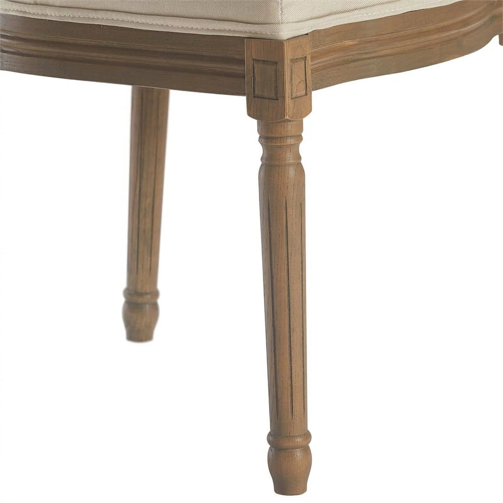Round Dining Chair Set of 2 Cream L637