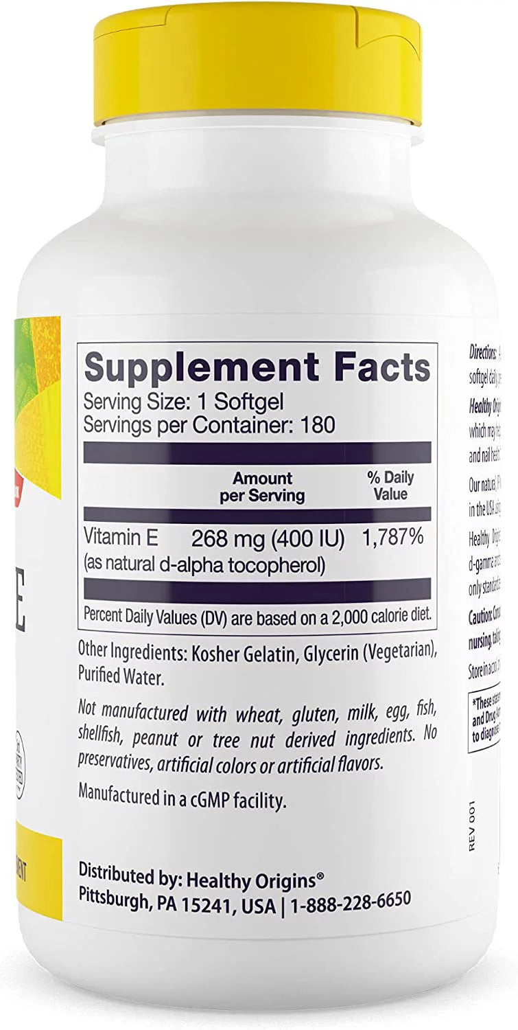 Vitamin E 400 IU 180 Softgels T980739