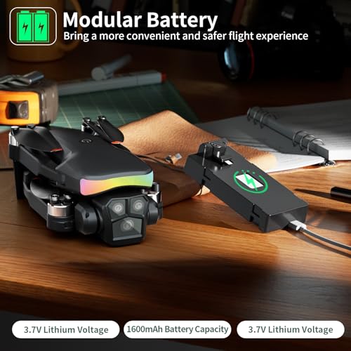 Black 1080P Camera Mini RC Quadcopter Drone with Carry Case K16296