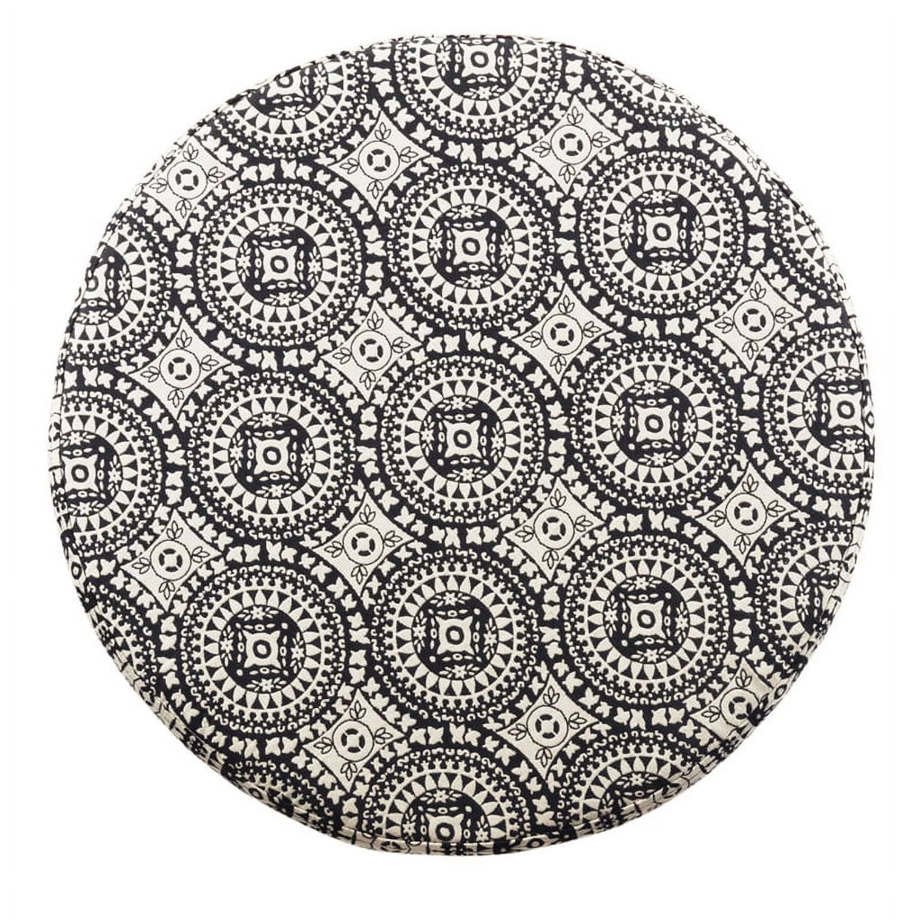 Wooden Ottoman with Fabric Upholstery and Hidden Storage S49244