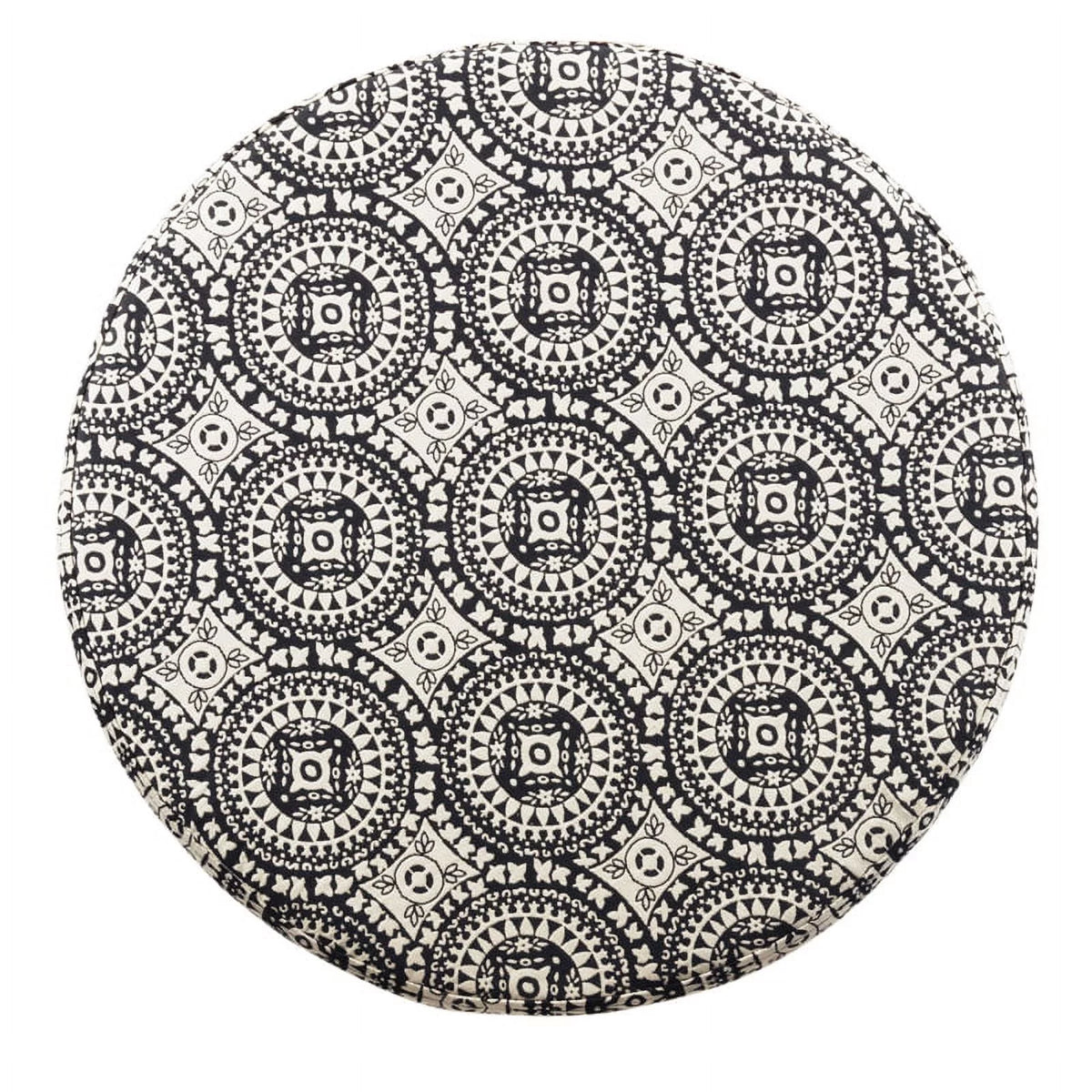 Wooden Ottoman with Fabric Upholstery and Hidden Storage S49244