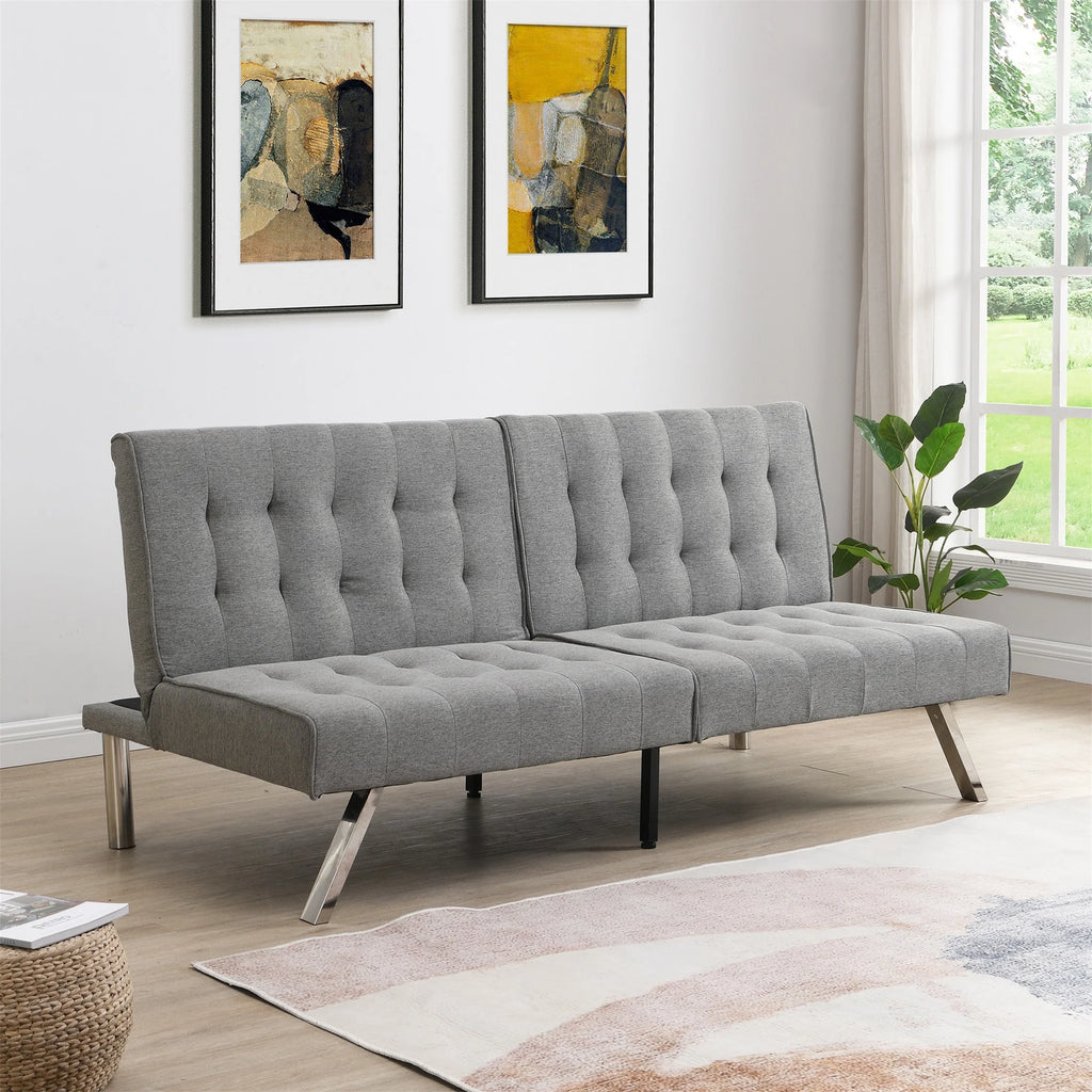 Black Wood Frame Futon Sofa Bed K1557