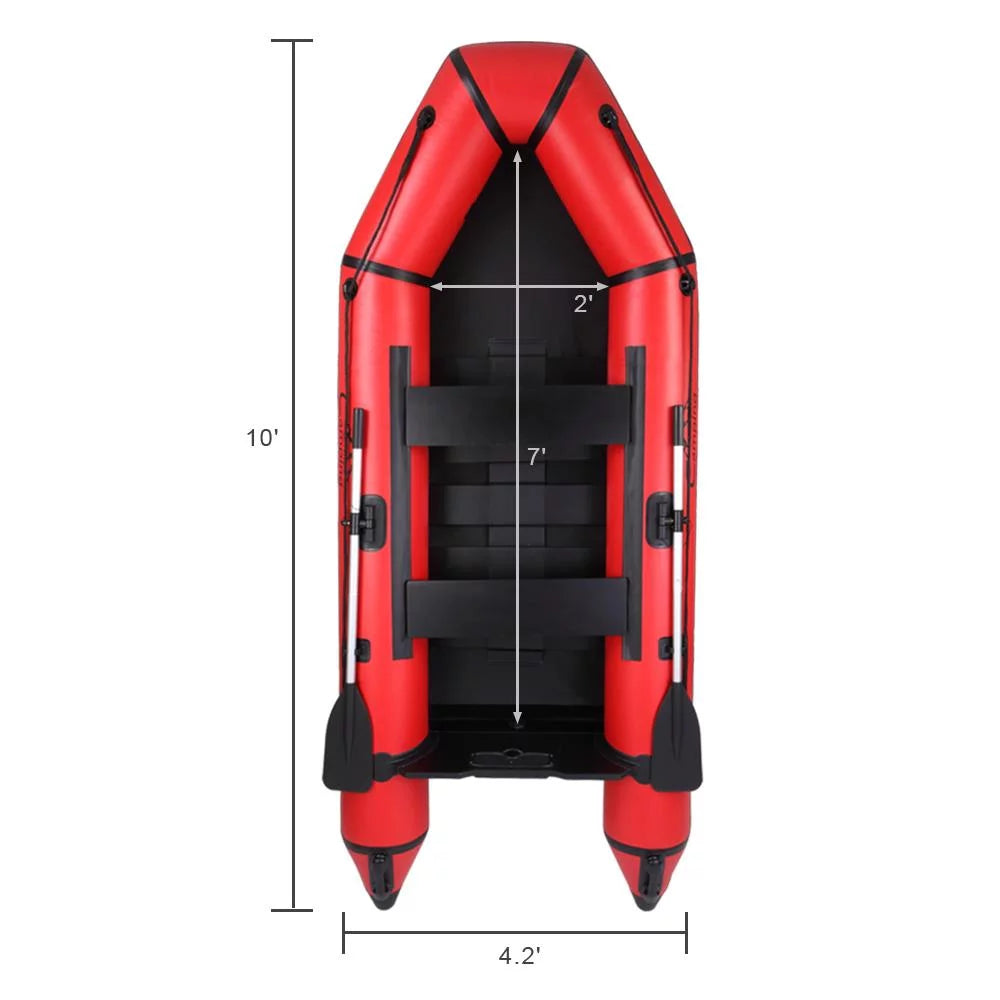 10ft Thickened Inflatable Boat with Oars and Air Pump M5241