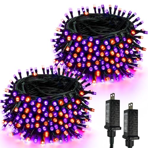 2 Pack 66FT 200 LED String Lights Warm White to Multicolor Waterproof with Timer T24297