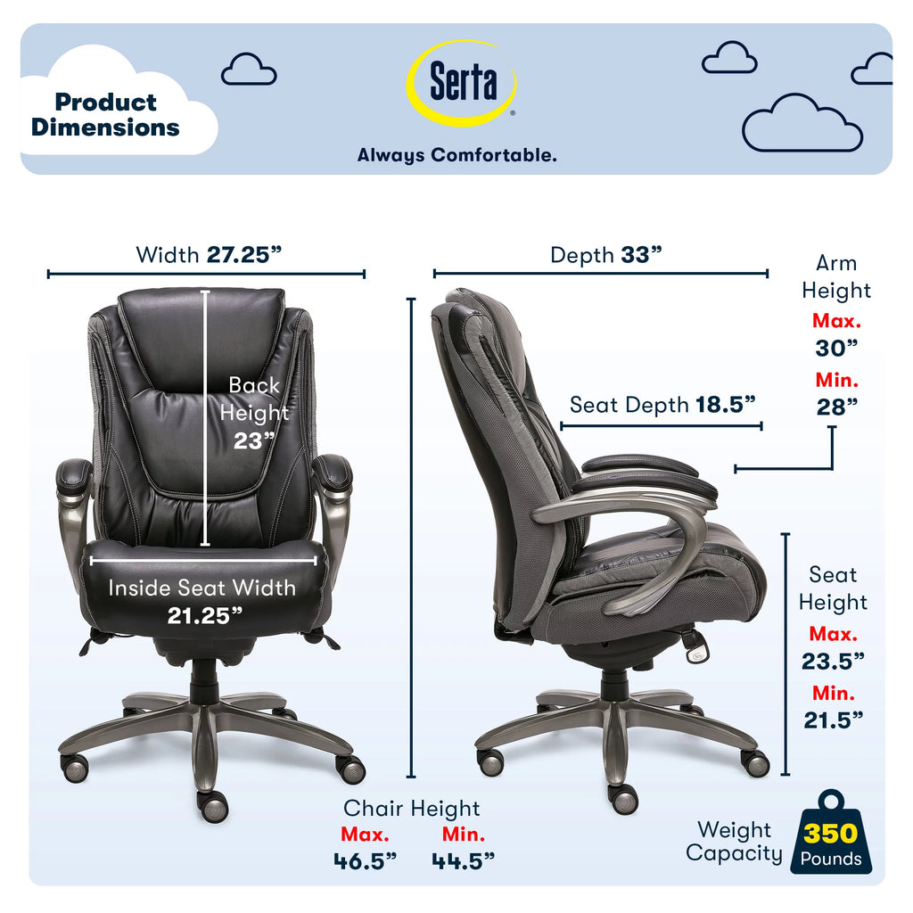 Black Bonded Leather Big & Tall Office Chair V59332