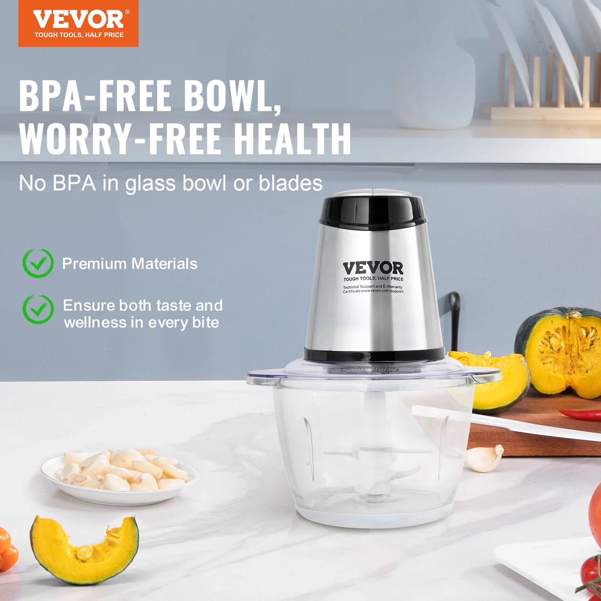 Electric Food Chopper 5 Cup Glass Bowl Z426329