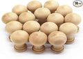 16PCS Round Unfinished Wood Drawer Knobs Pulls Handles Z949101