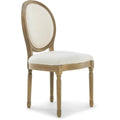 Round Dining Chair Set of 2 Cream L637