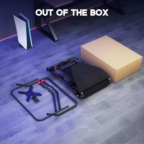 Foldable Racing Simulator Cockpit with TV Stand and Seat N367