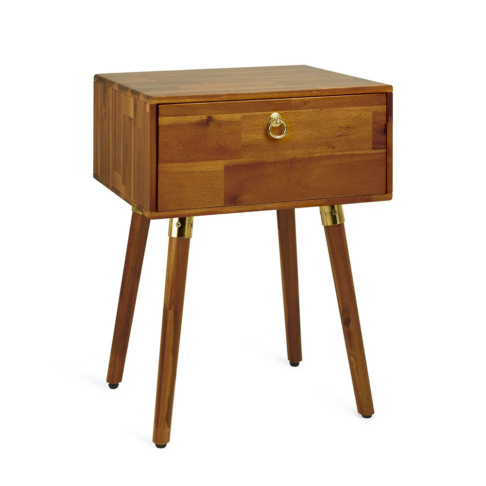 Solid Acacia Wood Nightstand R676