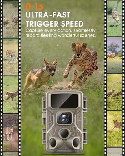 WiFi 4K 64MP Trail Camera with Night Vision IP67 Waterproof H603034