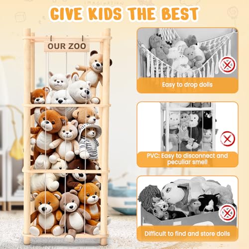 Wooden Stuffed Animal Storage Organizer I168222