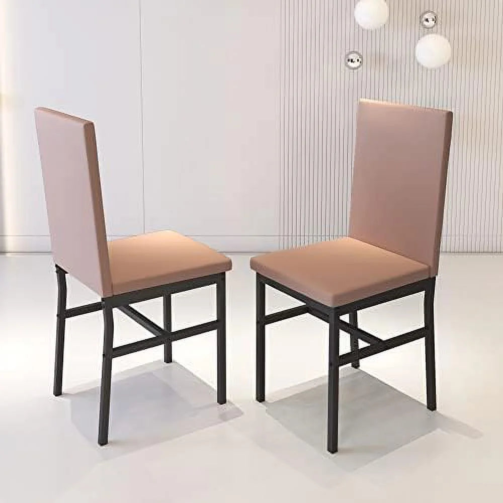 Dining Table Set for 4 with Faux Marble Tabletop and 4 Chairs P63363