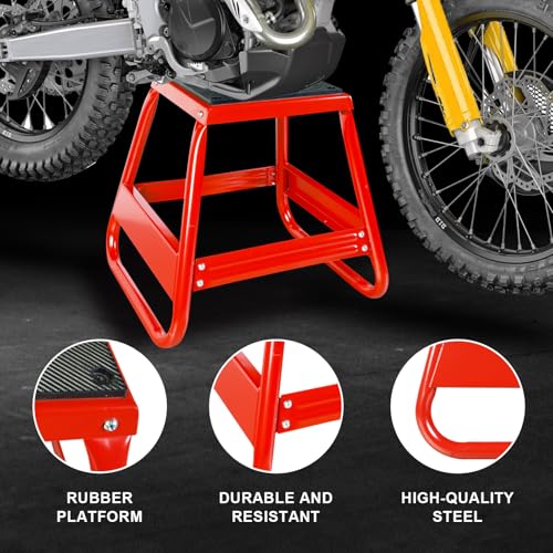 Motorcycle Stand Lift Dirt Bike Stand, Universal Panel Dirtbike Stand Jack Fit for Yamaha Honda Kawasaki, 1000LBS Capacity Removable Maintenance Motocross Stand Red

Motorcycle Dirt Bike Stand 1000LBS Capacity Red U89767