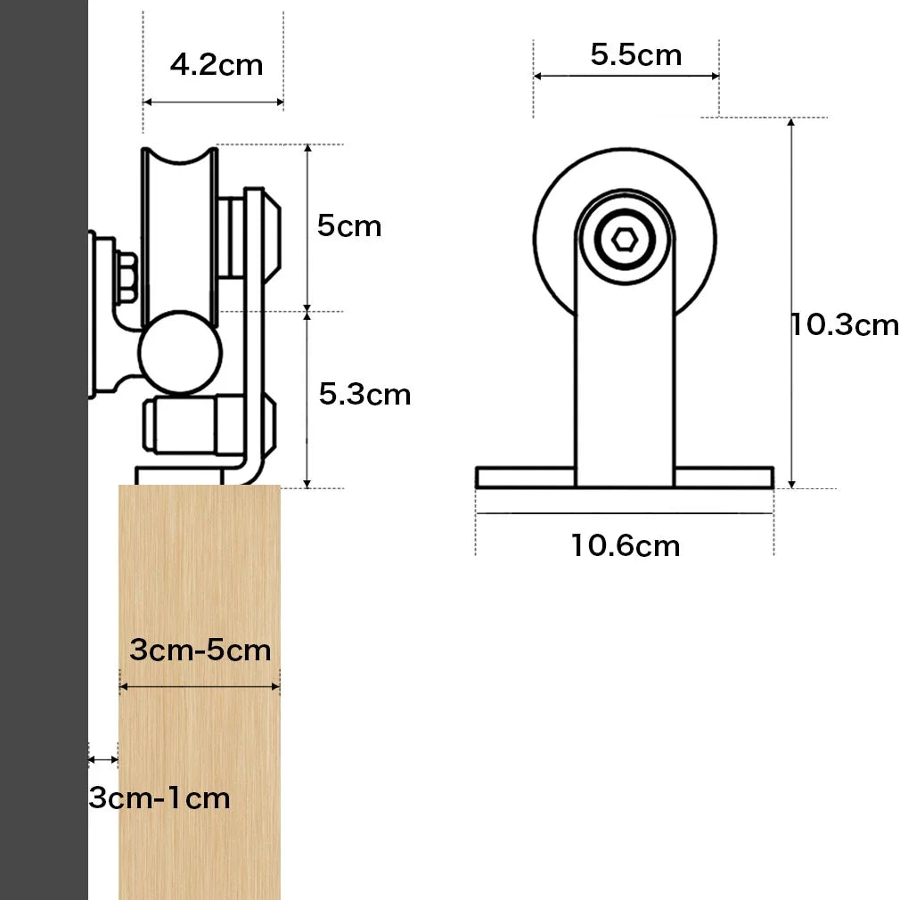 14Ft Stainless Steel Sliding Barn Door Hardware Kit B40270