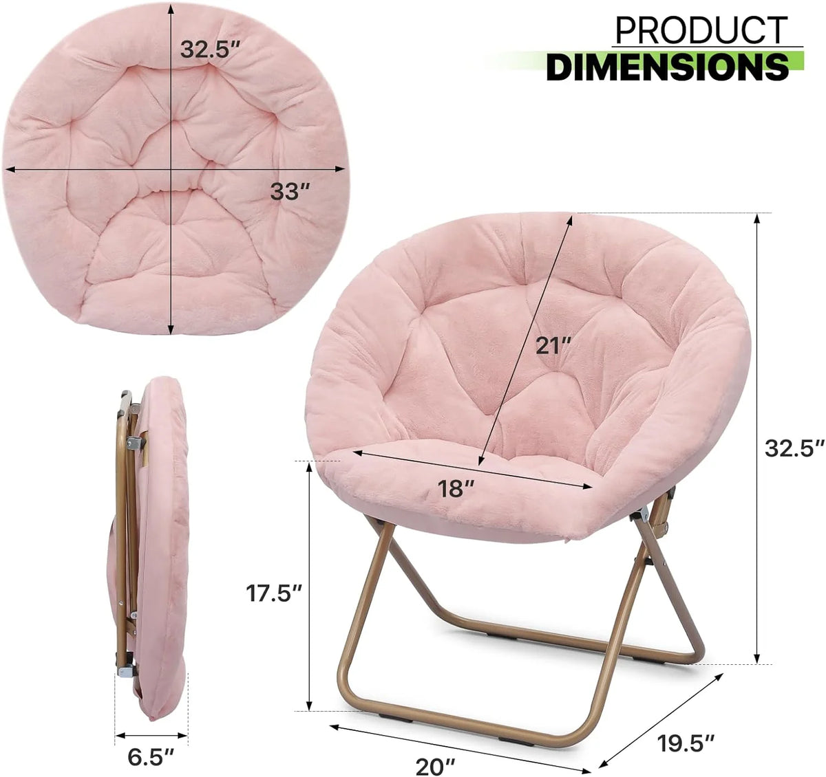 Oversized Foldable Saucer Chair A825699