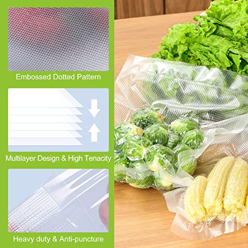 Vacuum Sealer Rolls Bags 6 Pack 11" x 20' 8" x 20' BPA Free I62596