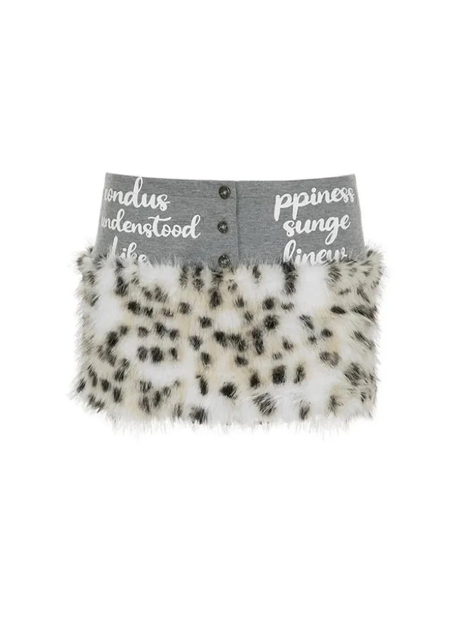 Leopard Low Waisted Mini Skirt U94465