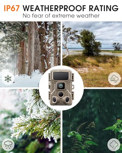 WiFi 4K 64MP Trail Camera with Night Vision IP67 Waterproof H603034