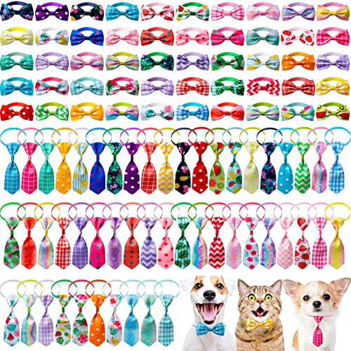 100 Pieces Dog Bow Tie Collar Set E874750