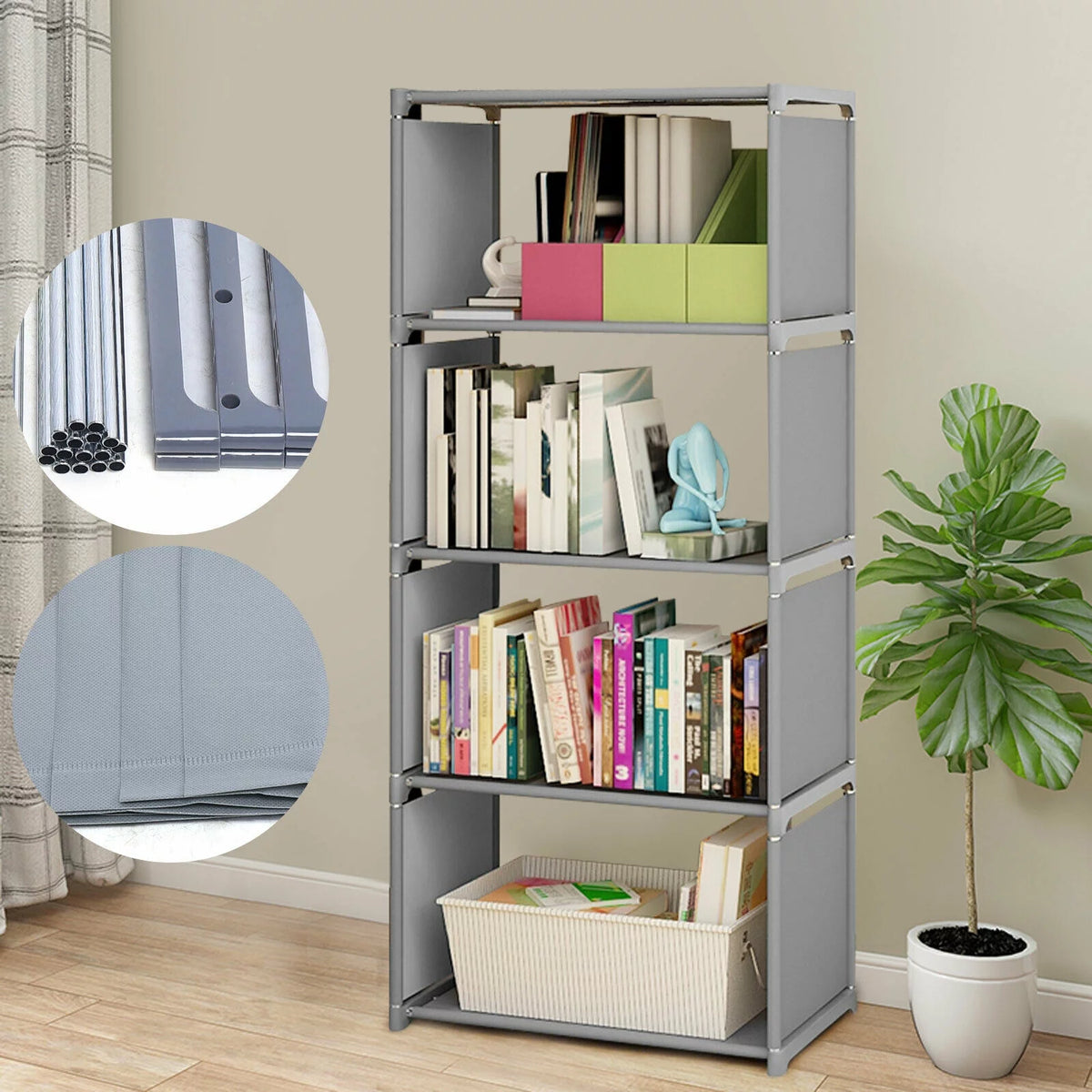 4 Tier Wood Bookcase T13732