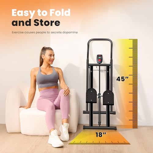 Vertical Climber, Compact Foldable Cardio Stair Stepper X702
