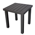Brown Square Aluminum Slat Top Side Table U715621