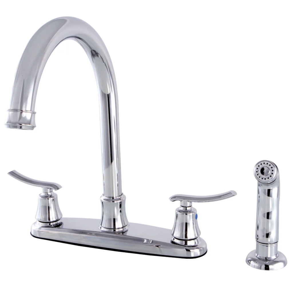 8-Inch Centerset Kitchen Faucet with Sprayer, Polished Chrome I766610