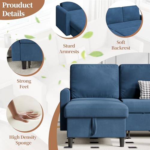L Shaped Sleeper Sofa Bed with Storage W406830