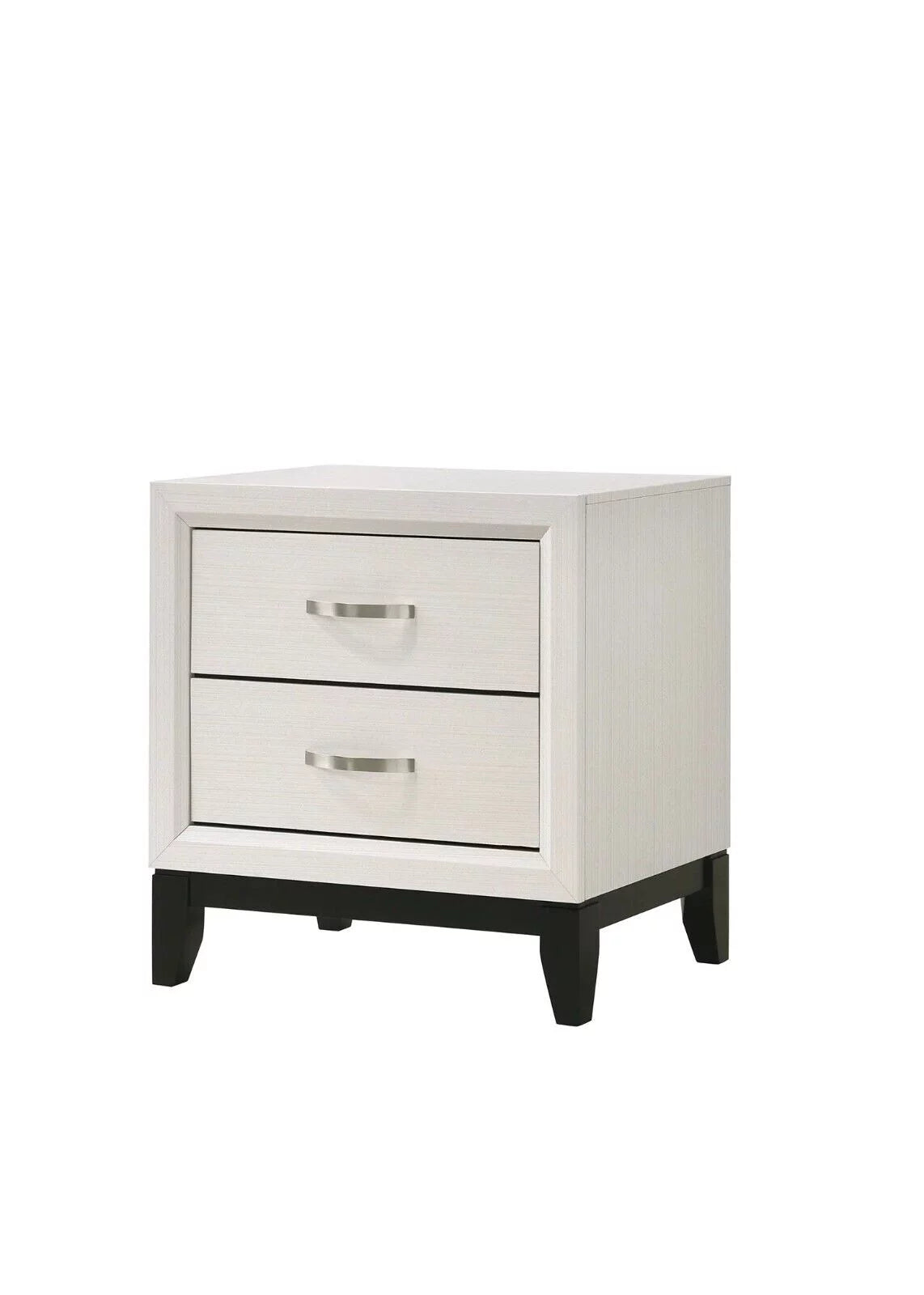 3pc Full Size Low-Profile Bed and 2 Nightstands White J985298