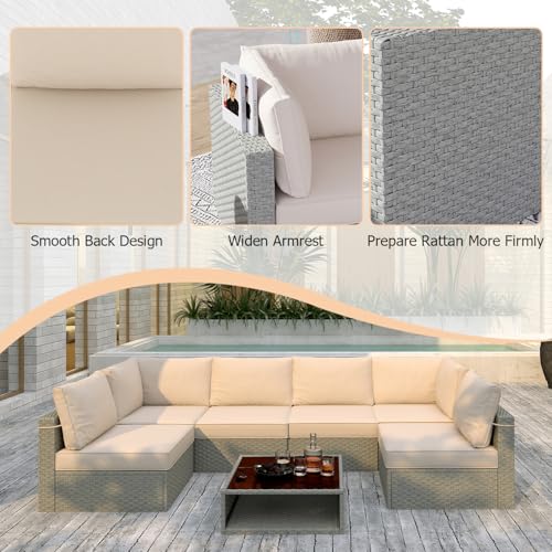 4 Seats Aluminum Outdoor Sofa Set with Coffee Table R541311