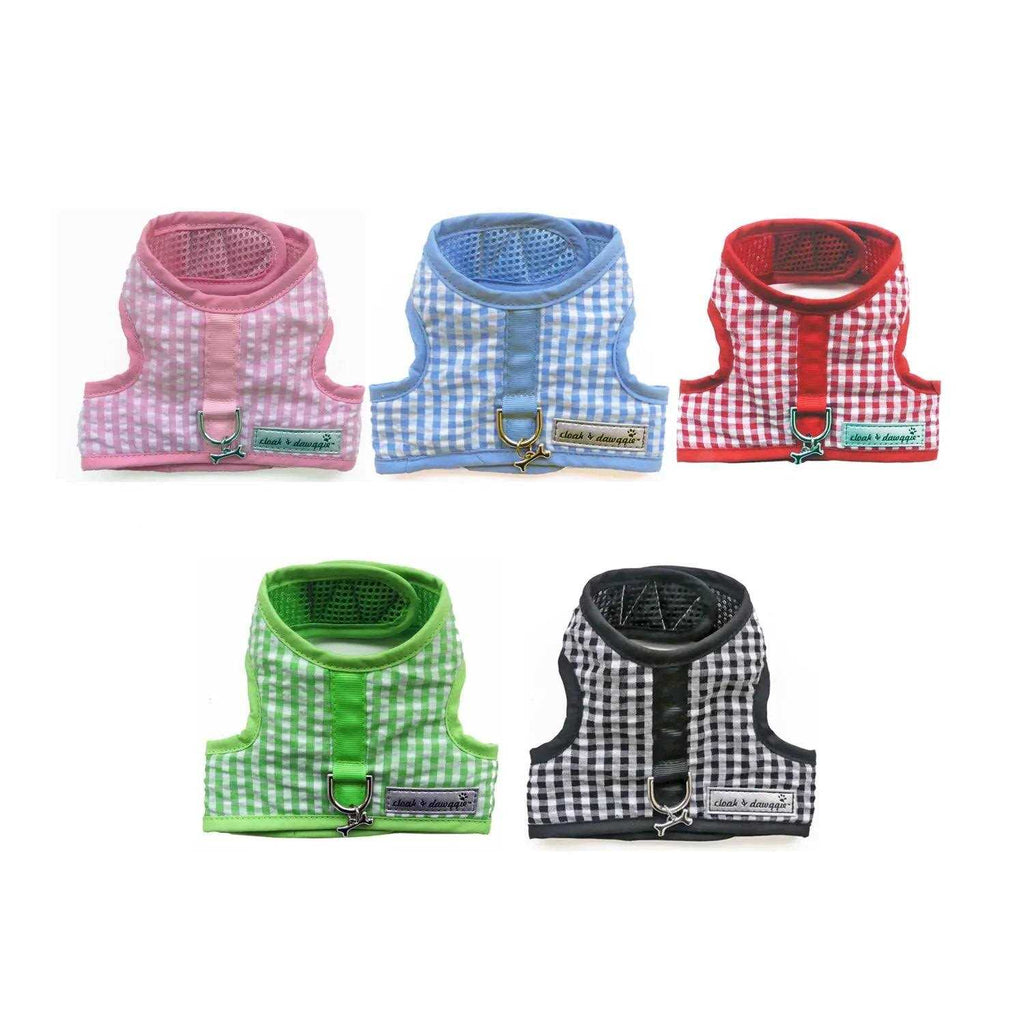 Gingham Dog Harness Vest S496625