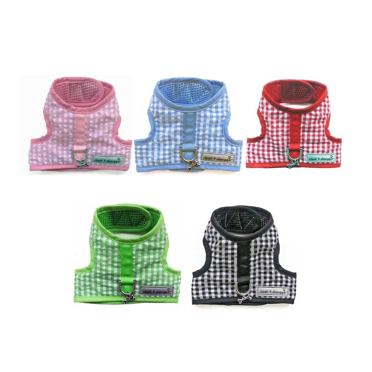 Gingham Dog Harness Vest S496625