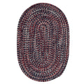 2' x 7' Red and White Reversible Oval Outdoor Area Rug R63356