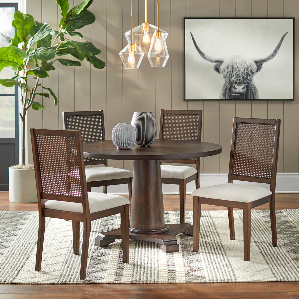 White Pedestal Table R80503