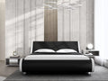 King Size Platform Bed Frame with Adjustable Headboard Y37831