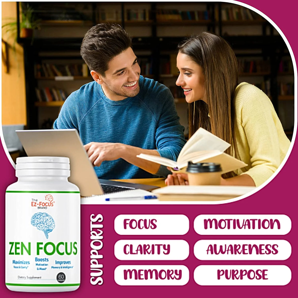 Brain Focus Supplement 60 Pills U407